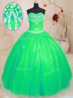 Affordable Sleeveless Beading Lace Up Vestidos de Quinceanera