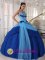 Abington Cambridgeshire Modest Strapless Blue ruched Quinceanera Dress For In Georgia Tulle Beading Ball Gown