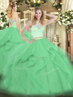 Captivating Scoop Sleeveless Zipper Sweet 16 Dress Apple Green Tulle(SKU SJQDDT1635002BIZ)
