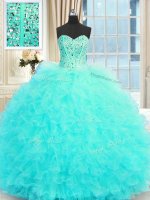 Best Sleeveless Beading and Ruffles Lace Up Quinceanera Gowns(SKU PSSW0348-1BIZ)