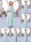 Top Selling Floor Length Light Blue Vestidos de Damas Off The Shoulder Half Sleeves Side Zipper