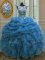 Elegant Scoop Sleeveless Lace Up Floor Length Beading and Ruffles and Pick Ups 15 Quinceanera Dress