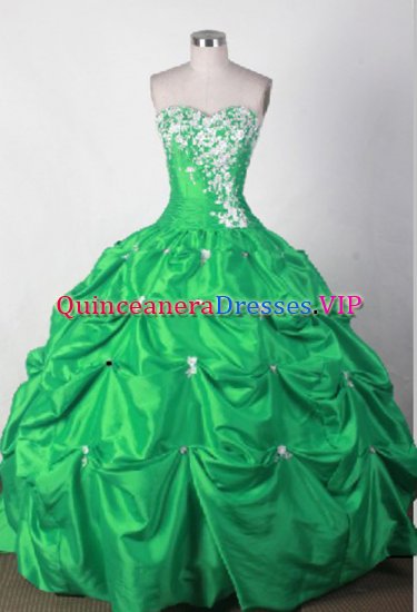 Clearance Lovely Ball Gown Sweetheart Floor-length Green Quincenera Dresses TD260010 - Click Image to Close