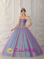 Plainview TX Multi-color Christmas Party Dress For Elegant Style Sweetheart Tulle Beading Stylish Ball Gown