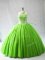 Shining Sleeveless Beading Lace Up Quince Ball Gowns with Court Train