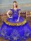 Suitable Sleeveless Embroidery Lace Up Quinceanera Gowns