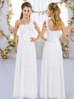 Chiffon Sleeveless Floor Length Vestidos de Damas and Hand Made Flower(SKU BMT0445BIZ)