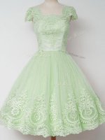 Cap Sleeves Tulle Zipper Vestidos de Damas for Prom and Party and Wedding Party