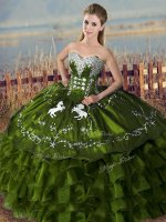 Floor Length Olive Green Vestidos de Quinceanera Sweetheart Sleeveless Lace Up(SKU XBQD165-9BIZ)