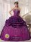 Wahoo Nebraska/NE Beautiful Strapless Embroidery Quinceanera Dress For Eggplant Purple Floor-length Ball Gown with Pick ups