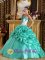 Sweetheart Discount Turquoise Quinceanera Dress In Gilbert AZ Quinceanera Party With Hand Made Flower