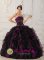 Brand New Purple and Black New year Quinceanera Dress With Beaded Decorate and Ruffles Floor Length In Trinidad Blivia