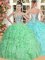 Fine Organza Lace Up 15 Quinceanera Dress Sleeveless Floor Length Beading and Ruffles