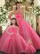 Romantic Coral Red Tulle Lace Up Sweetheart Sleeveless Floor Length Quinceanera Dresses Beading