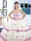 Gorgeous Halter Top Sleeveless Embroidery and Ruffled Layers Lace Up Sweet 16 Dresses