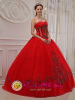 Waconia Minnesota/MN Elegent Tulle Sweetheart Strapless Appliques Decorate Quinceanera Dress With Floor-length