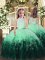 Wonderful Multi-color Sleeveless Tulle Backless Pageant Dresses for Military Ball and Wedding Party