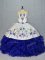 Floor Length Lace Up Sweet 16 Quinceanera Dress Royal Blue for Sweet 16 and Quinceanera with Beading and Embroidery