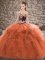 Tulle Sleeveless Floor Length Quince Ball Gowns and Beading and Embroidery
