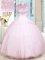 Elegant Floor Length Baby Pink Vestidos de Quinceanera Sweetheart Sleeveless Lace Up