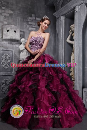 Mesquite TX Leopord and Deaded Decorate Bodice Ruffles Wild Fushsia Christmas Party Dress Custom Made - Click Image to Close