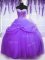 Top Selling Lavender Tulle Lace Up Sweetheart Sleeveless Floor Length Womens Party Dresses Beading and Bowknot