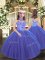 Popular Sleeveless Lace Up Floor Length Appliques Kids Formal Wear