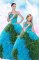 Custom Fit Sleeveless Floor Length Sequins and Pick Ups Lace Up Quinceanera Gown with Multi-color