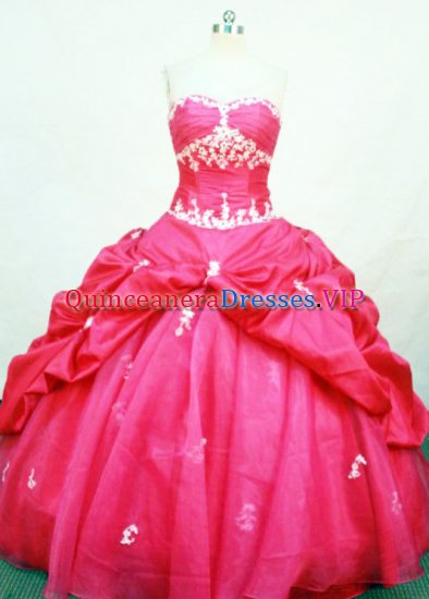 Beautiful Ball Gown SweetheartFloor-length Quinceanera Dresses Appliques Style FA-Z-0221 - Click Image to Close