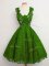 Decent Green Lace Up Straps Lace Quinceanera Dama Dress Lace Sleeveless