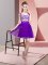 Latest Mini Length A-line Sleeveless Purple Dama Dress Zipper