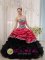 Arenys de Munt Spain Gorgeous Zebra and Taffeta and Organza Beading and Pick-ups Colorful Ball Gown For Quinceanera Dress