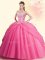 Watermelon Red Quinceanera Gowns Military Ball and Sweet 16 and Quinceanera with Beading Sweetheart Sleeveless Lace Up