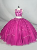 Simple Sleeveless Beading Zipper Quince Ball Gowns(SKU PSSW0861-1BIZ)