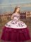 Admirable Floor Length Ball Gowns Sleeveless Fuchsia Pageant Dress Wholesale Side Zipper