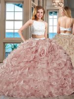 Straps Sleeveless Beading and Ruffles Backless Quinceanera Dress(SKU SXQD117BIZ)