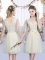 Luxurious V-neck Sleeveless Tulle Damas Dress Bowknot Lace Up