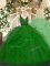Straps Sleeveless Zipper Sweet 16 Dress Dark Green Tulle