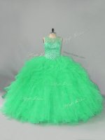 Sleeveless Lace Up Floor Length Beading and Ruffles Quince Ball Gowns(SKU PSSW0863-2BIZ)
