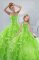 Organza Lace Up Sweet 16 Quinceanera Dress Sleeveless Floor Length Beading and Ruffled Layers