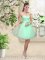 Free and Easy Sweetheart Sleeveless Lace Up Quinceanera Dama Dress Apple Green Tulle