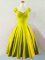 Olive Green Quinceanera Court of Honor Dress Prom and Party and Wedding Party with Ruching Straps Sleeveless Lace Up
