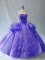 Cute Straps Sleeveless Lace Up Sweet 16 Dresses Lavender Organza