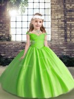 Best Floor Length Ball Gowns Sleeveless Kids Pageant Dress Lace Up(SKU PAG1268-5BIZ)