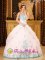 Exquisite Appliques Over Skirt For Sweetheart Quinceaners Dress White Ball gown In East Hampton New York/NY