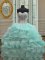 Ball Gowns Quinceanera Gown Apple Green Sweetheart Organza Sleeveless Floor Length Lace Up
