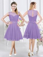 Inexpensive Scoop Ruching Damas Dress Lavender Zipper Sleeveless Knee Length(SKU BMT0226ABIZ)