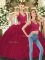 V-neck Sleeveless Tulle 15th Birthday Dress Ruffles Lace Up