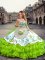 Organza Lace Up 15 Quinceanera Dress Sleeveless Floor Length Embroidery and Ruffled Layers