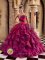 Elkridge Maryland/MD New Multi-color Ruffles Decorate Bodice Brand Quinceanera Dress Strapless Organza Ball Gown